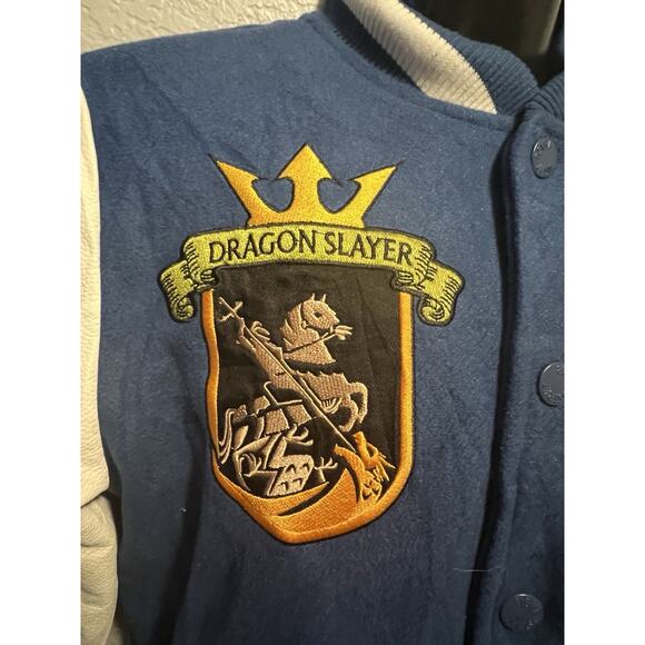 LOTR 8ighth Dstrkt Mens Royal Blue Long Sleeve Snap Bomber Jacket Size M - Picture 2 of 12